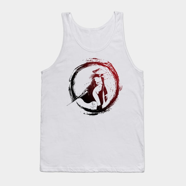 Samurai Girl Tank Top by Hellustrations